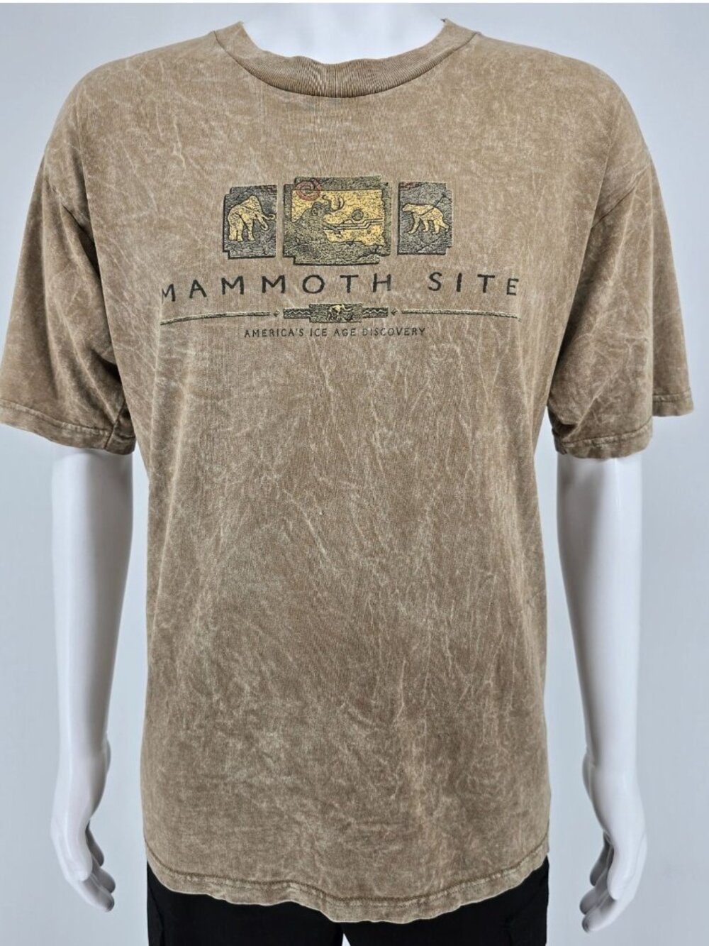 Vintage 1990s Prairie Mountain Mammoth Site Hot Springs South Dakota T-Shirt (L)